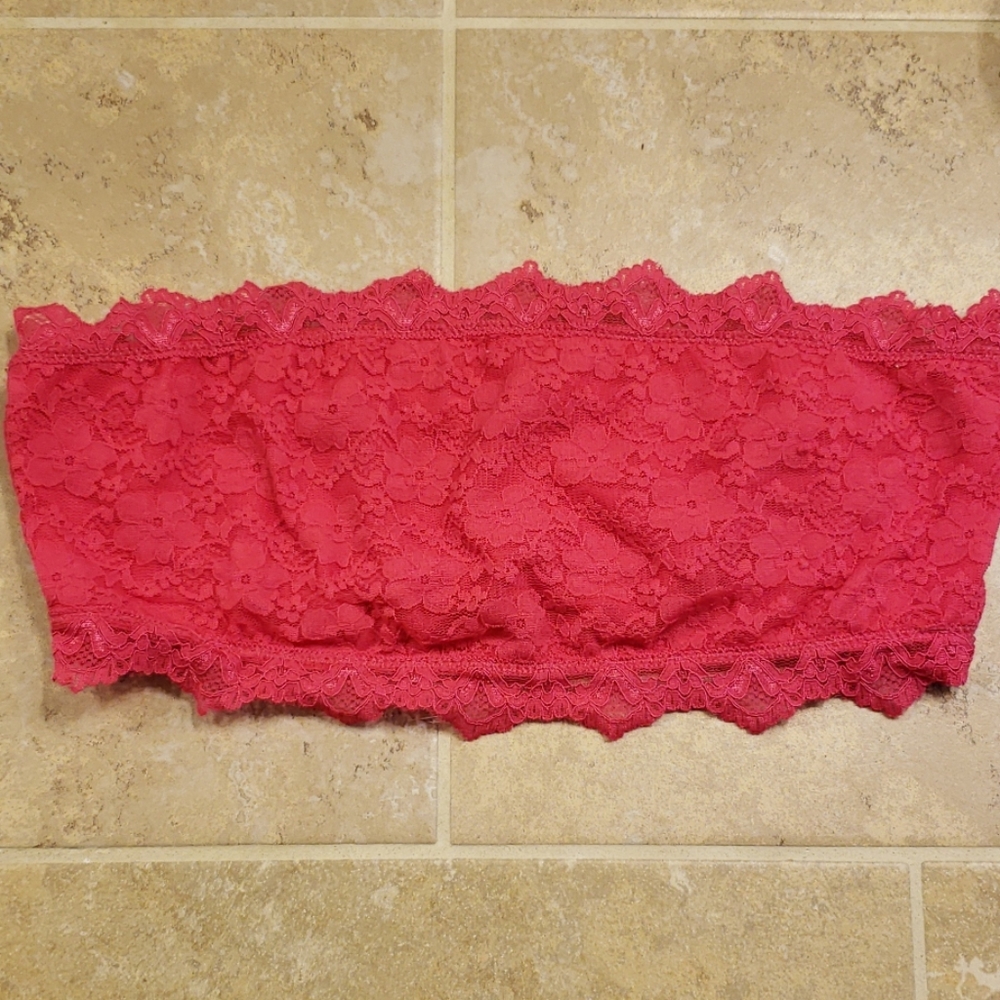 TARTE intimates pink lace bandeau top